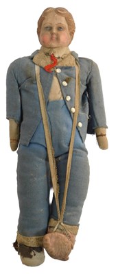 Lot 189 - A doll in the form of a sailor, horse hair...