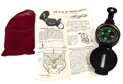 Lot 366 - A late 20thC engineer's lensatic compass, with...