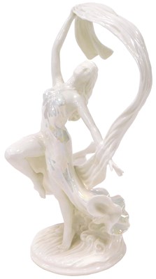 Lot 333 - A Royal Worcester silver lustre porcelain...