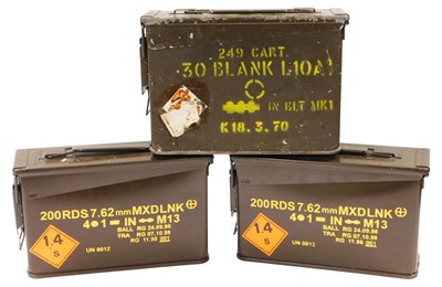 Lot 451 - Three small arms brown metal cartridge cases.