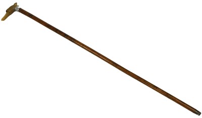Lot 455 - A Victorian walking cane, with a horn...