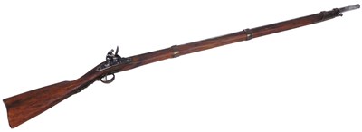 Lot 456 - A replica flintlock infantry rifle, 140cm long.