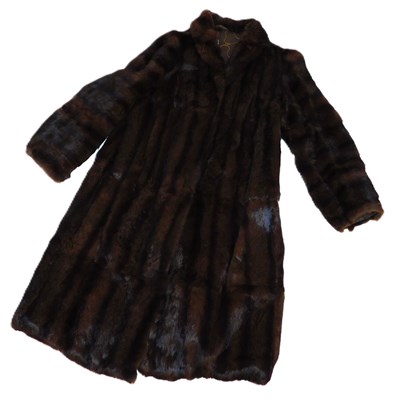 Lot 457 - A mink full length fur coat, underarm...