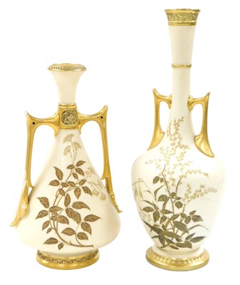 Lot 497 - A late 19thC Royal Worcester blush porcelain...