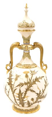 Lot 500 - A late 19thC Royal Worcester blush porcelain...
