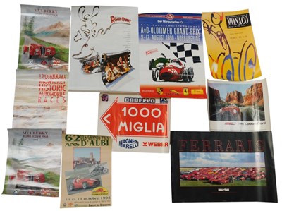 Lot 99A - Automotive posters, including Brooks Auction...