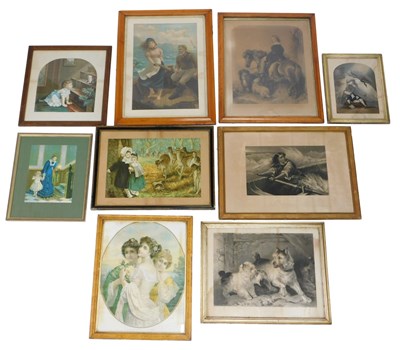 Lot 196 - A group of 19thC and later engravings, prints,...