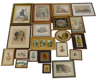 Lot 201 - A group of 19thC and later engravings, prints,...