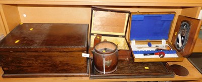 Lot 2004 - Treen, to include an oak chest with a hinged...