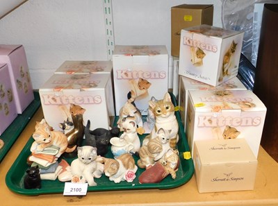 Lot 2100 - A quantity of Country Artists kittens figures,...