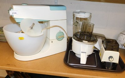Lot 2106 - A Kenwood mixer, together with various...