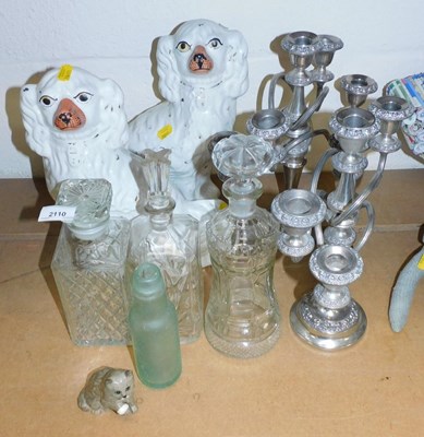 Lot 2110 - A pair of white glazed Staffordshire style...