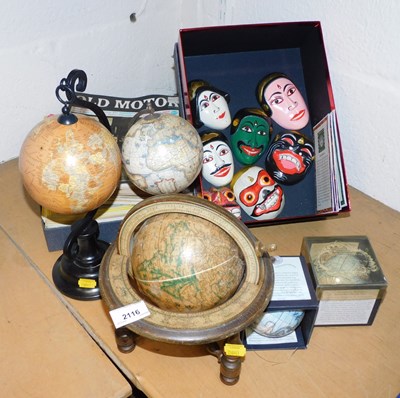 Lot 2116 - A quantity of small table top globes, together...