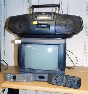 Lot 2073 - A Ferguson 9" television, with remote,...