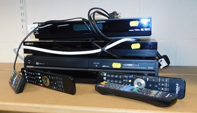 Lot 2075 - A Humax FreeSat player, FOXSAT-HDR, together...