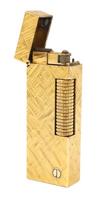 Lot 441 - A Dunhill gold plated pocket lighter, with a...