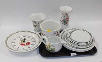Lot 2175 - Portmeirion, to include a wall clock, jug,...