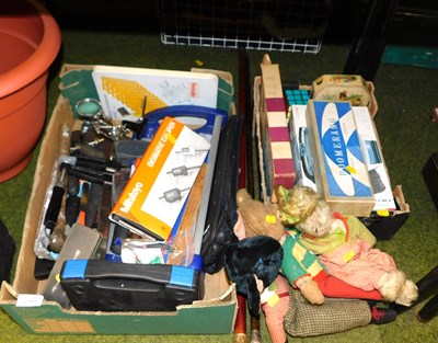 Lot 2181 - Two walking canes, together with soft toys, a...