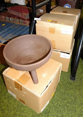 Lot 2147 - A quantityof cinnamon medium footed bowls, boxed.