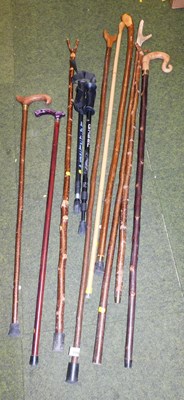 Lot 2155 - Various walking canes.