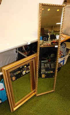 Lot 2161 - Two gilt framed wall mirrors.