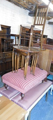 Lot 1054 - Two upholstered window seats, together with an...