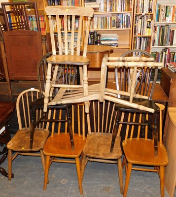 Lot 1074 - Various chairs, to include loop spindle back...