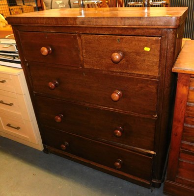 Lot 1008 - A Victorian mahogany chest, top with a rounded...
