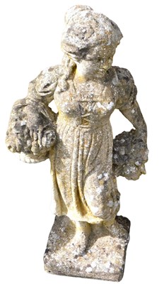 Lot 646 - A composition stone garden statue, modelled as...