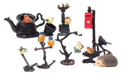 Lot 624 - A group of Bowbrook Studios bird figures, to...