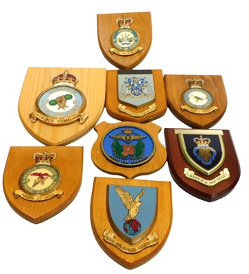 Lot 727 - Eight RAF plaques, to include 617 Dambusters...