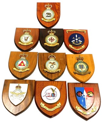 Lot 729 - Ten Royal Air Force wall plaques, varying...
