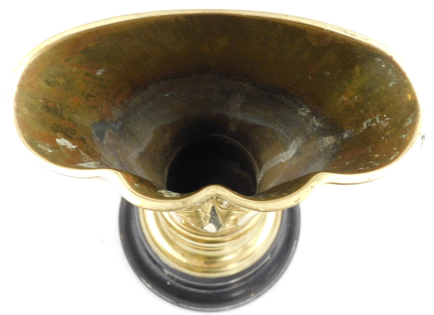 Lot 755 - Two brass shell case fluted and moulded