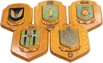 Lot 736 - Five RAF squadron plaques, comprising The...