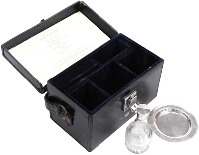 Lot 742 - A part communion set, received by the Chaplain...