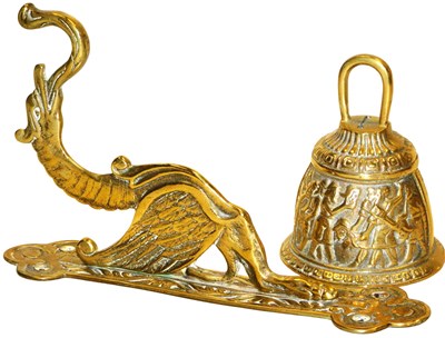 Lot 746 - Brassware, comprising a hammered and embossed...