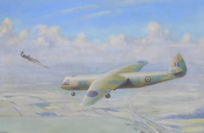 Lot 719 - A Ashard. A Gloster Gladiator in flight, In...