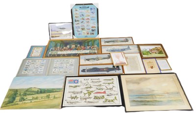 Lot 714 - Various pictures, prints, etc., some aviation...