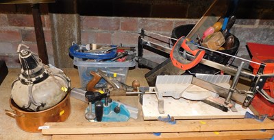 Lot 1124 - Various tools, to include a mitre block,...