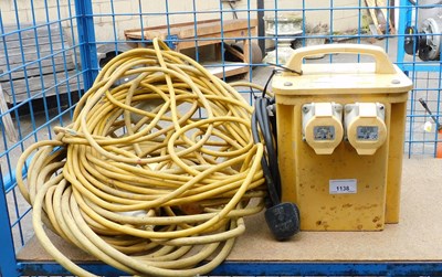Lot 1138 - A site transformer, with cabling. Buyer Note:...