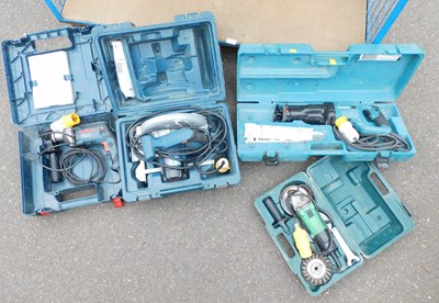 Lot 1142 - Power tools, to include a Bosch drill, Hitachi...