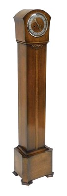 Lot 767 - A 1950s Enfield oak grandmother clock, with...