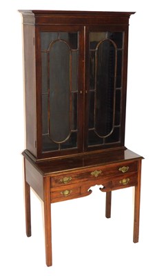 Lot 768 - An Edwardian mahogany display cabinet, with...