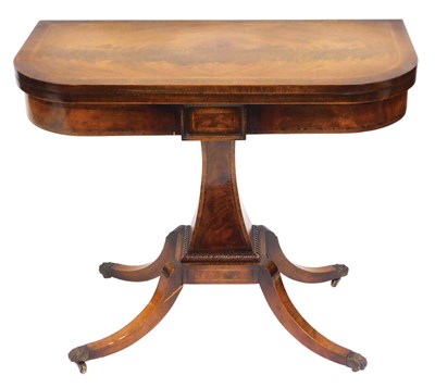 Lot 775 - A Georgian style mahogany card table, with...