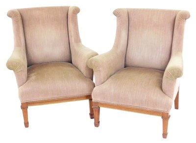 Lot 797 - A pair of Edwardian string inlaid rosewood...
