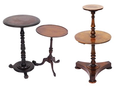 Lot 789 - A Georgian style mahogany wine table, a...
