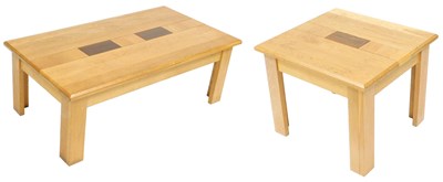 Lot 835 - A late 20thC light oak occasional table, with...