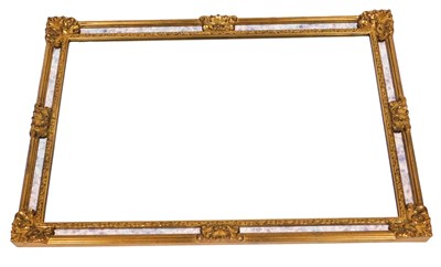 Lot 838 - A late 20thC Belgian gilt wood wall mirror,...