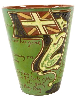 Lot 93 - A early 20thC Brannam Barnstaple WWI...
