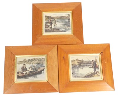 Lot 96 - British School (19thC).  Pike fishing, punt...